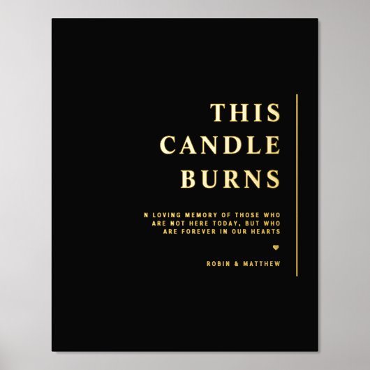 Foil, dieses Kerzenlicht verbannt minimales schwar Foliendrucke (Vorderseite)