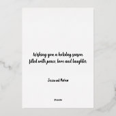 Foil Doodle Christmas Folien Feiertagskarte (Rückseite)