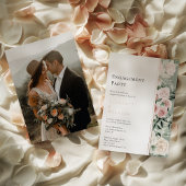 FOIL Dusty Rose Gold Moderne Foto Engagement Party Folieneinladung