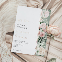 FOIL Dusty Rose Gold Sage Vintag wir Hochzeit Folieneinladung