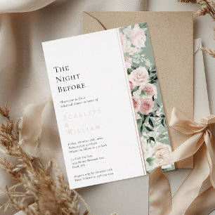 FOIL Dusty Rose Moderne Hochzeit Die Nacht vor Folieneinladung