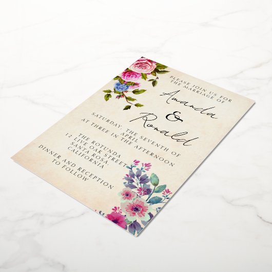 Foil Einladung Hochzeit (Gedreht)