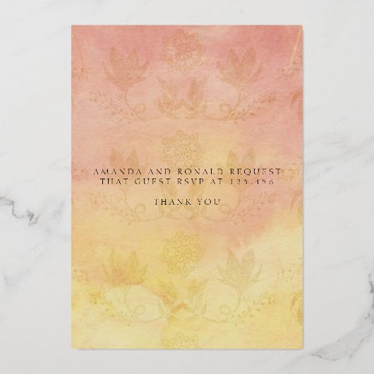 Foil Einladung Hochzeit (Rückseite)