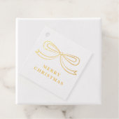 Foil Elegant Modern Christmas Bow Holiday Gift Tag (Mit Box)