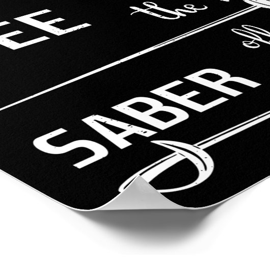 Foil Epee Säbel Definition Fencing Poster (Ecke)