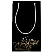 Foil es ist ein wunderbares Leben Briefe Weihnacht Kleine Geschenktüte (Vorderseite)