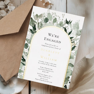 FOIL Eukalyptus Gold Salbei Einfach Wir sind verlo Folieneinladung