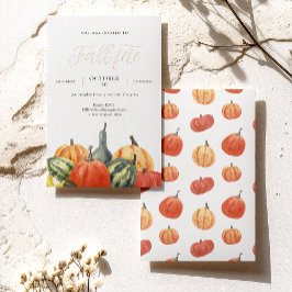 Foil Fall Fete Herbst Party Farbenfrohe Pumpkins F Folieneinladung