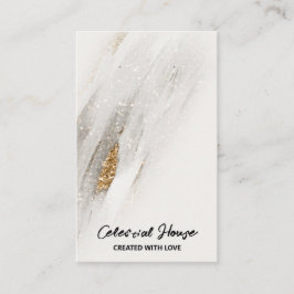 Foil Fleck Grau and Gold Ohring Cards Visitenkarte