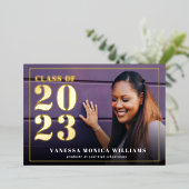 FOIL FRAME CLASS OF 2023 FOTO ABSCHLUSS FOLIENEINLADUNG (Stehend vorne)