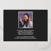 FOIL FRAME CLASS OF 2023 FOTO ABSCHLUSS FOLIENEINLADUNG (Rückseite)