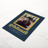 Foil Frame on Dark Blue Abschluss Ankündigung (Gedreht)