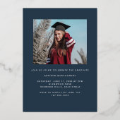 Foil Frame on Dark Blue Abschluss Ankündigung (Rückseite)