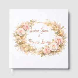 Foil Gästebuch Sanfte rosa Rosen
