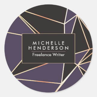Foil Geometric Abstrakt Runder Aufkleber