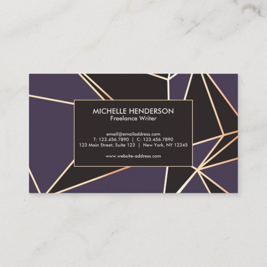 Foil Geometric Abstrakt Visitenkarte (Rückseite)