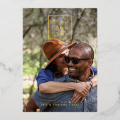 Foil Gerahmt Auld Lang Syne Ferienkarte - Schwarz Folieneinladung (Vorderseite)