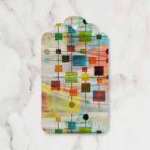 Foil Gift Tag Mid-Century Modern Graffiti