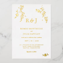 Foil Gilded Romantic Floral Wedding