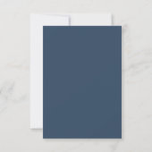 Foil Gipskraut Navy Wedding RSVP Cards (Rückseite)