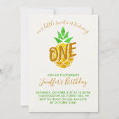Foil Gold Geometric Pineaple | Geburtstag Einladung (Vorderseite)