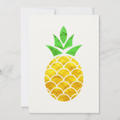 Foil Gold Geometric Pineaple | Geburtstag Einladung (Rückseite)