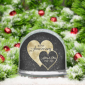 Foil Gold Heart 50 Jahre Jubiläum Schneekugeln (Weihnachten)