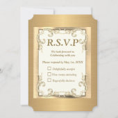 Foil-Gold-Silver-Brass RSVP-Karte Einladung (Vorderseite)