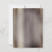 Foil-Gold-Silver-Brass Trendy Wedding Einladung (Rückseite)