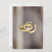 Foil-Gold-Silver Brass Vintage Wedding Einladung (Rückseite)