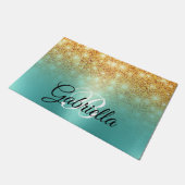 Foil Golden Glitzer Fußmatte (Schrägansicht)