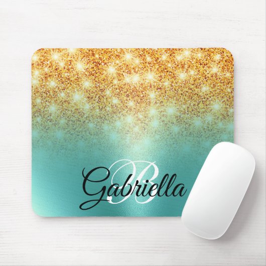 Foil Golden Glitzer Mousepad (Mit Mouse)