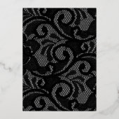 FOIL Gothic Vintag Black Blush Wedding Folieneinladung (Rückseite)