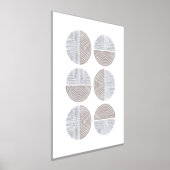 Foil Grey Circle Geometric Art Print Poster (Ablage )