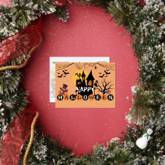 Foil Happy Halloween Post Card Folien Feiertagspostkarte