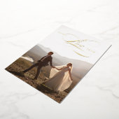 Foil Happy New Year Script Holiday Full Foto Card Folien Feiertagskarte (Gedreht)