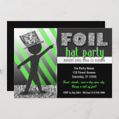 Foil-Hat-Party Einladungen (Vorne/Hinten)