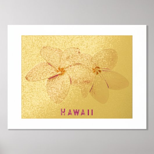 Foil Hawaii Plumeria Blume Print Foliendrucke (Vorderseite)