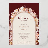 FOIL Herbstgrasbeere Brautparty Folieneinladung (Vorderseite)