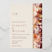 FOIL Herbstgrundel-Foto-Hochzeit Folieneinladung (Vorderseite)