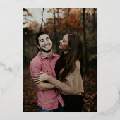 FOIL Herbstgrundel-Foto-Hochzeit Folieneinladung (Rückseite)