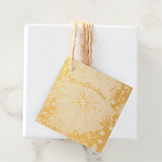 Foil Holiday Card hell großer froher Weihnachtssta Geschenkanhänger (Mit Box)