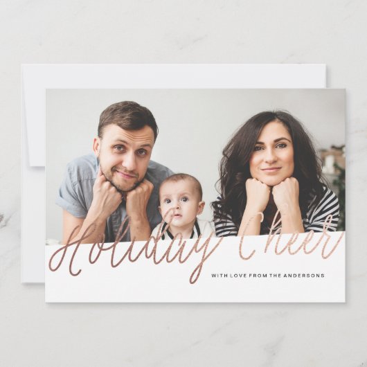 Foil Holiday Cheer Weihnachtskarte Feiertagskarte (Vorderseite)