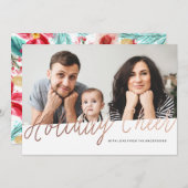 Foil Holiday Cheer Weihnachtskarte Feiertagskarte (Vorne/Hinten)