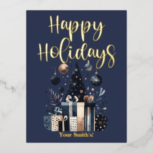 Foil Holiday Post Card Folien Feiertagspostkarte