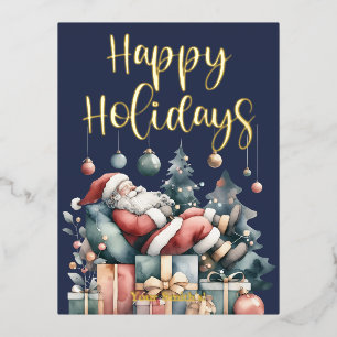 Foil Holiday Post Card Folien Feiertagspostkarte