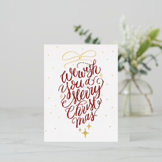 Foil Holiday Post Card Folien Feiertagspostkarte