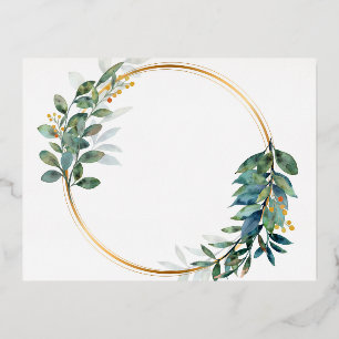 Foil Holiday Post Card Folien Feiertagspostkarte