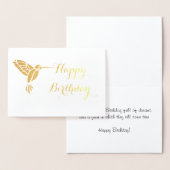 Foil Hummingbird Birthday Card Folienkarte (Anzeige)