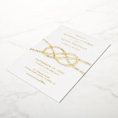 Foil Illustrierte Knot Nautical Wedding Einladung (Gedreht)